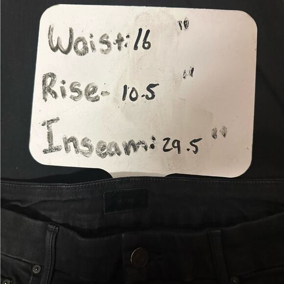 Mother Denim Black The Looker Not Guilty Black Skinny Jeans Size 32 Stretch - Picture 12 of 14